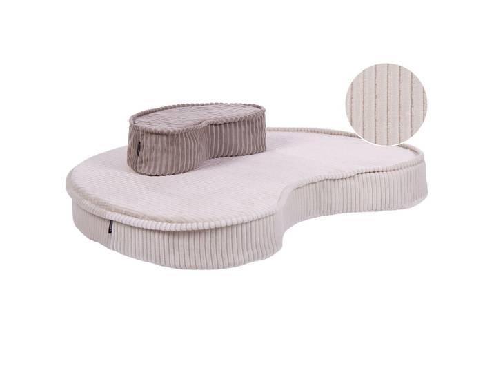 POUF Samtstoff Hellbeige Nili