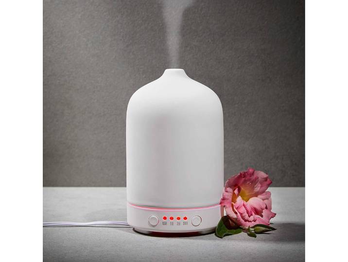 Diffuseur d'arôme CLOUD NINE Blanc/Blanc Céramique / Matière plastique Ø 9cm