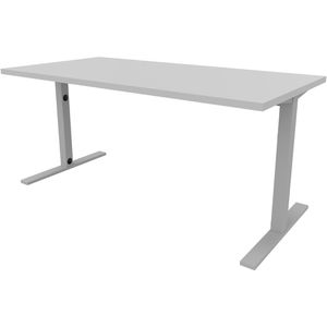 Quadrifoglio Schreibtisch Idea+ Tube, grau / silber, 160 x 73 x 80 cm
