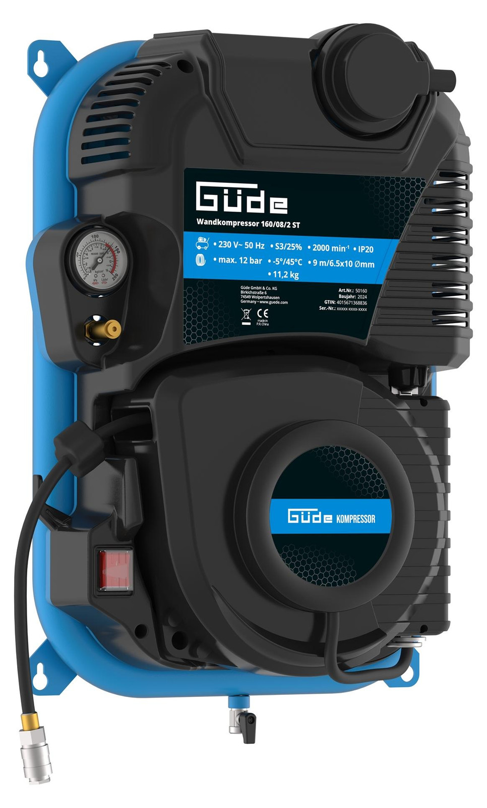 Güde Wandcompressor 160/08/2 ST