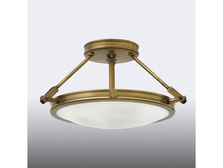 HINKLEY Deckenlampe Collier, bronze / altmessing, Glas, Antik, Deckenlampe