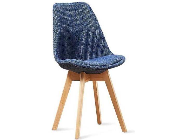 Chaise scandinave bleu patchwork - Bjorn - DESIGNETSAMAISON