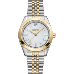 DKNY  Silver and Gold Stainless Steel DK1L029M0075 - MOP weiß,silber/gold - 32mm