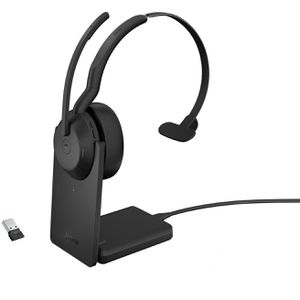 Jabra Headset Evolve2 55 MS Mono, mit Ladestation, USB-A, Bluetooth, On-Ear