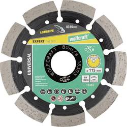 Wolfcraft 8310000 Diamanttrennscheibe 115 mm 1 St. Beton, Klinker, Naturstein, Bimsstein, Kalksandstein