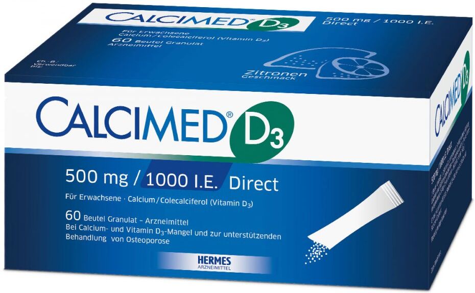 Calcimed D3 500 mg / 1000 I.E. Direct 60stk