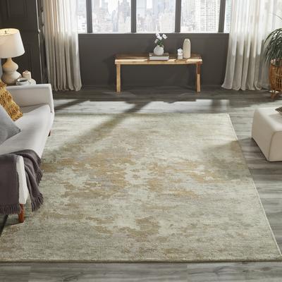 KALATY Toros Beige Abstract Hand Knotted Wool Area Rug