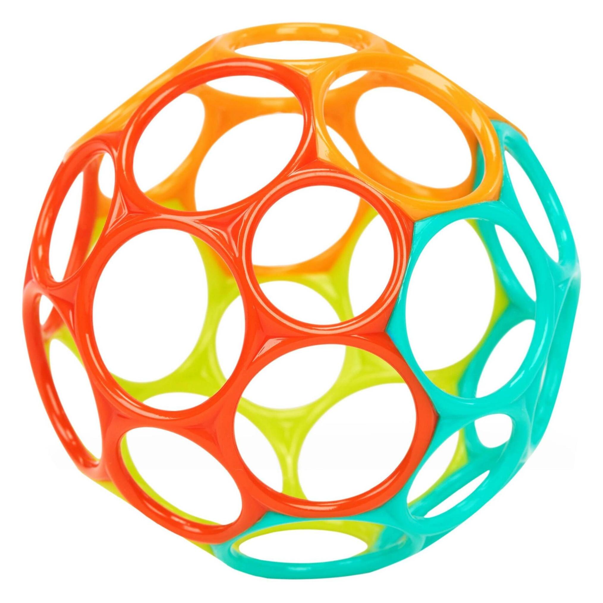 Bright Starts 12288 Oball Classic Easy-Grasp Toy - Orange/Teal (12288-181)