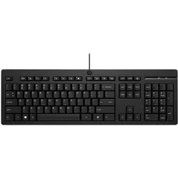 HP 125 USB WD KBD (Bulk 12) (Eng. Int., Kabelgebunden), Tastatur, Schwarz