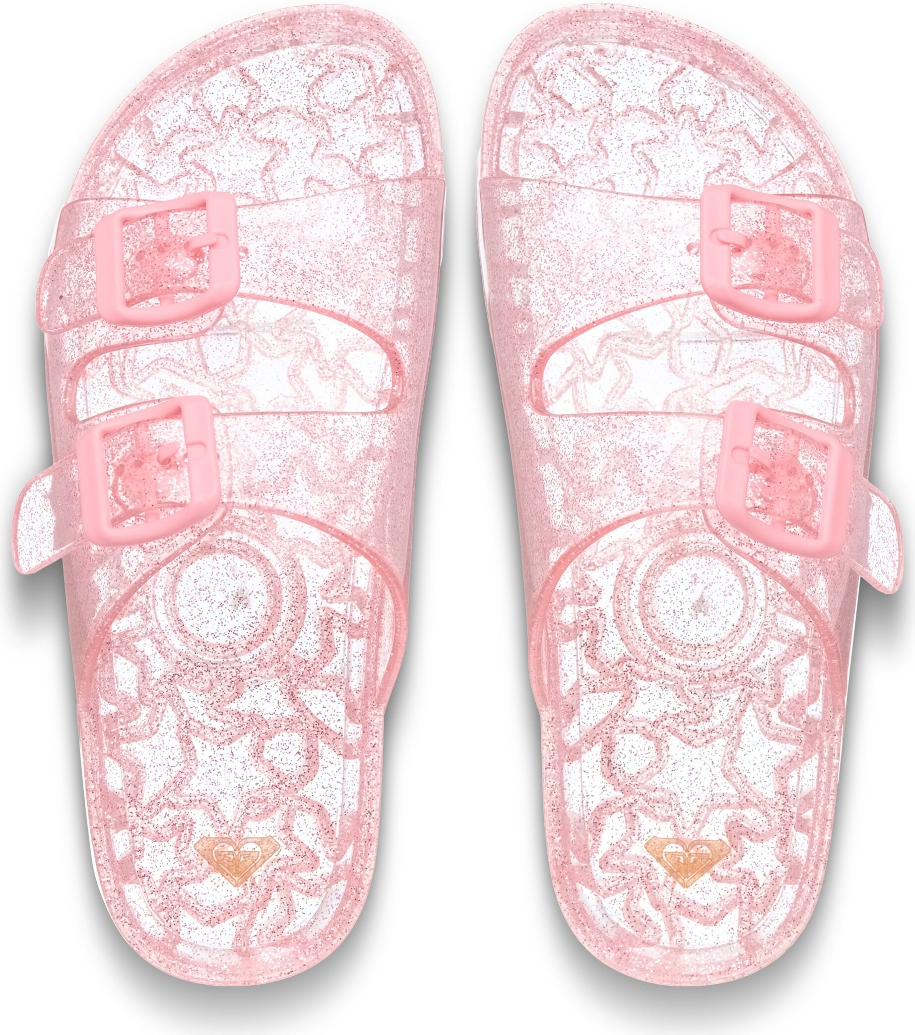 Sandale ROXY "RG KATTIE GLITTER", Mädchen, Gr. 36, rosa (plumeria), EVA, Synthetik, Schuhe Sandale, Pantolette, Sommerschuh