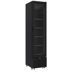 CombiSteel Kühlschrank TOPO | 1 Glastür | 348L | HxBxT 202,4x45x65,6cm| Kühl-Gefrierschrank, Kühlkombination, Kühlautomat | + CHEFGASTRO Geschirrtuch