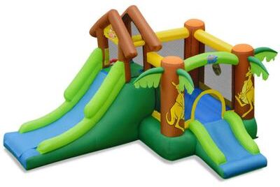 Costway Kids Inflatable Jungle Bounce House Castle including Bag without Blower