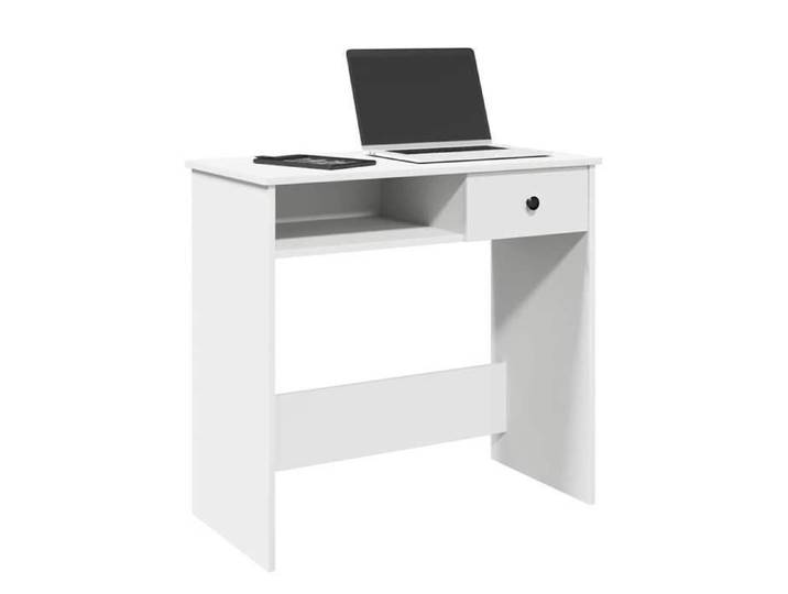 Blanc Bureau Blanc 80x40x75 cm Bois d'ingénierie - Table de travail H11720