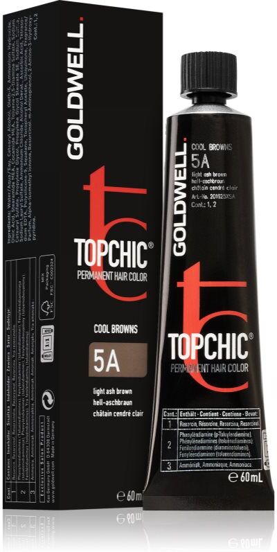 Goldwell Topchic Permanent Hair Color coloration cheveux teinte 5A 60 ml