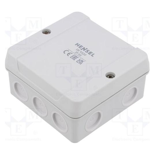 Hensel Abzweigdose 88x88x48mm grau - DE 9320 Z (DE 9320 Z)