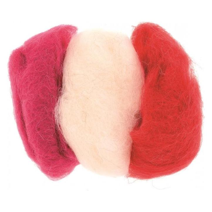 Glorex Schafwolle 3x10g rot-mix (21968125)