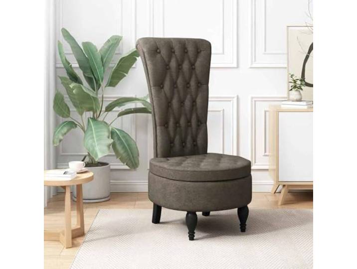 WXGTBKPR Schlafsessel, Klappsessel aus Kunstwildleder, Dunkelgrau Hohe Rückenlehne, Robuster Gummibaum, Für Wohnzimmer & Büro