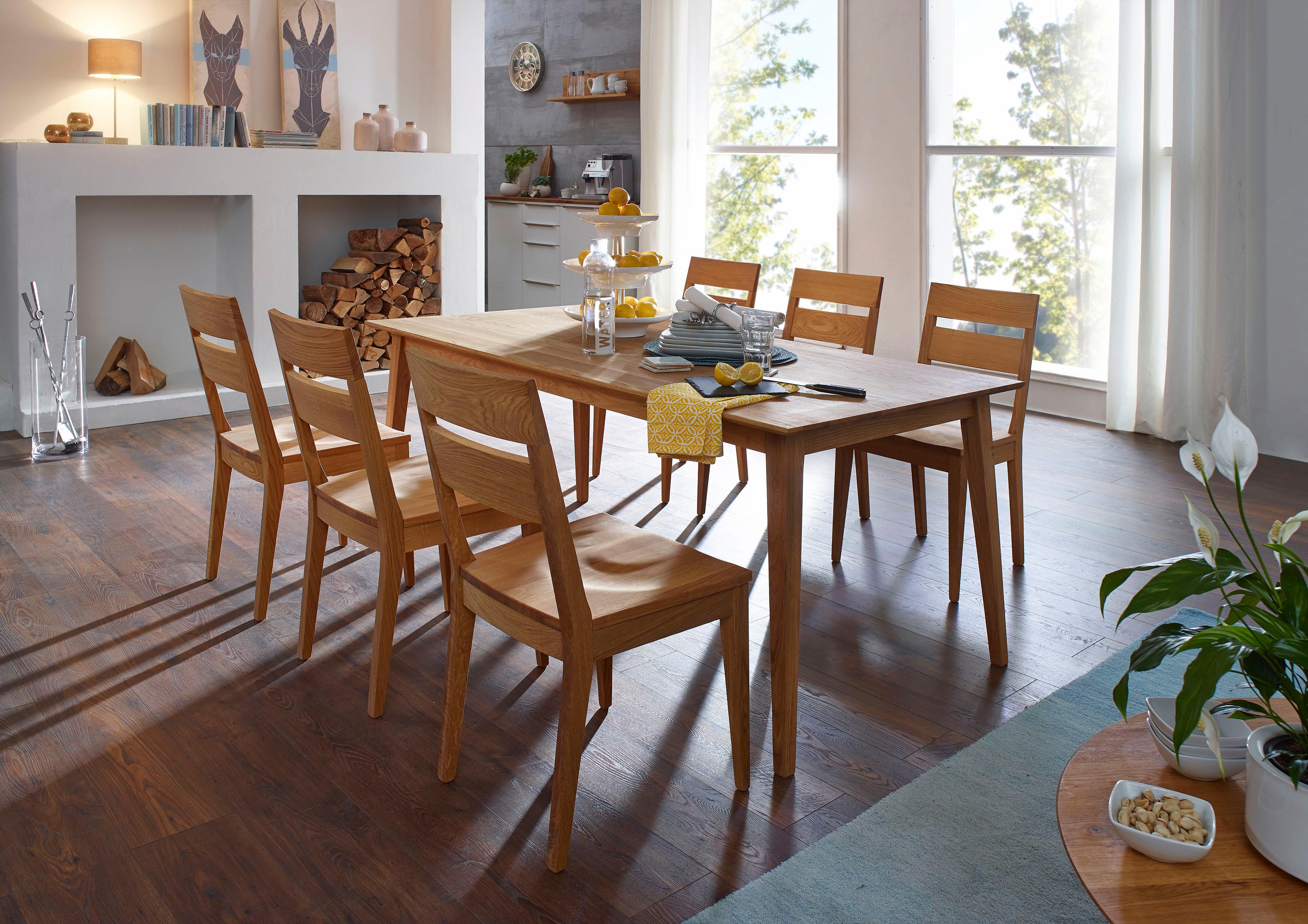 Esstisch MASSIVLINE & MORE "Filippa", braun (wildeiche, wildeiche, wildeiche), B:180cm H:74cm T:90cm, Tische, Esstisch, Gestell aus Massivholz wildeiche, wildeiche, wildeiche B/H/T: 180cm x 74cm x 90cm