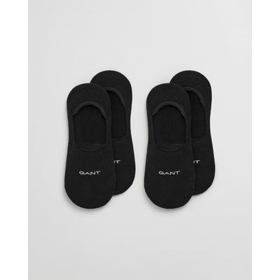 Füßlinge GANT "INVISIBLE SOCKS 2-PACK", Herren, Gr. 40-42, Sockengröße, schwarz, Baumwollmischung, Socken, mit Silikonbesatz am Fersenbereich