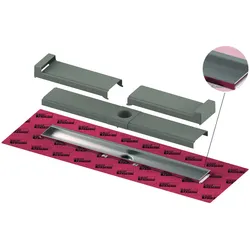 TECEdrainline-evo Duschrinne, mit Wandfliesenauflage, gerader Edelstahl-Rinnenkörper, 600903, Ausführung: Nennlänge: 900mm (893mm)