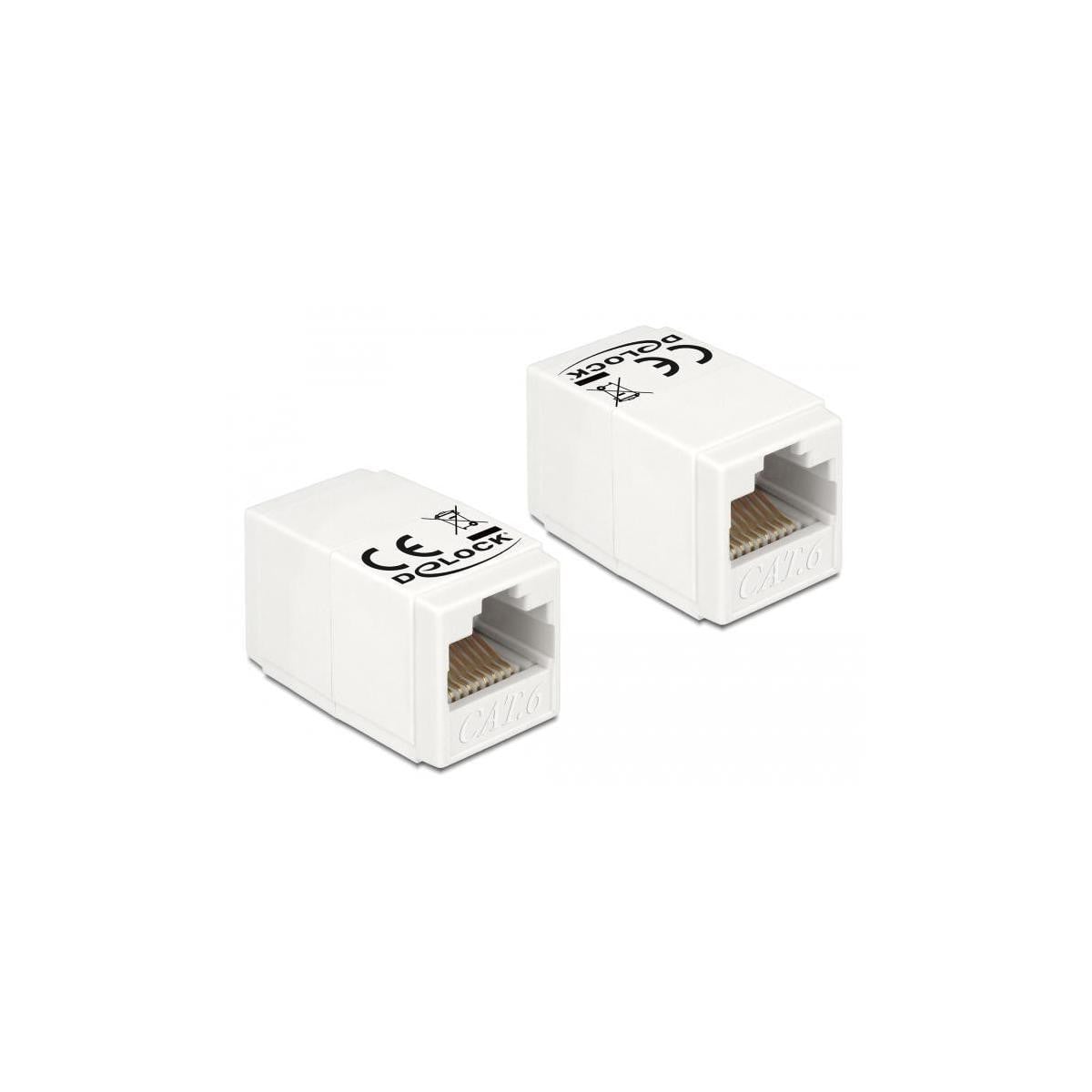 Delock 86249 RJ45 Adapter Cat6 onafgeschermd Bu/Bu