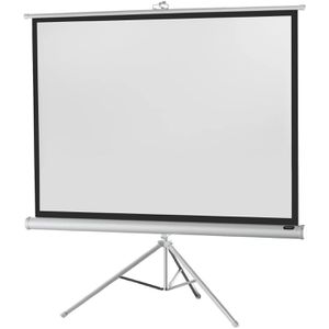 Celexon Beamer-Leinwand Economy White Edition, 66 Zoll, 133 x 100 cm, Format 4:3, Stativleinwand