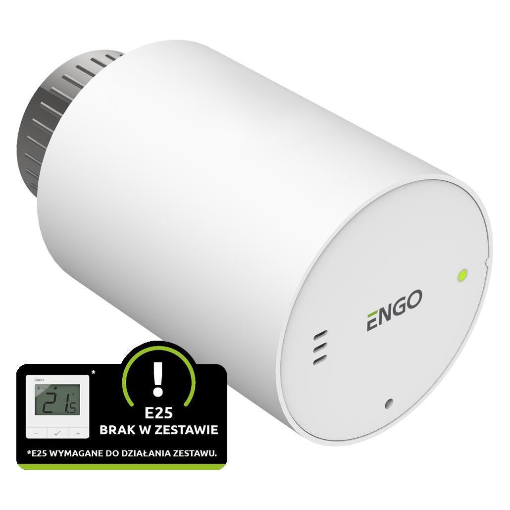 Salus Engo Bezprzewodowa, elektroniczna głowica grzejnikowa, M30x1,5 z adapterem na zawór RA, bateryjna (ETRV-M30)