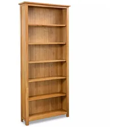 Helloshop26 - 180 cm Bücherregal/Dekoratives Möbelstück aus massiver Eiche 2702022/2