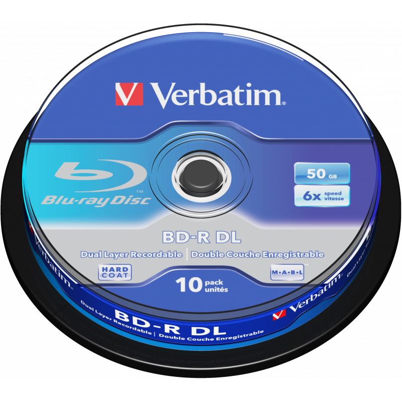 Verbatim BD-R DL 50 GB 10er Spindel (43746)