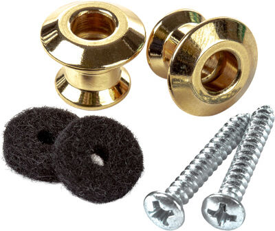 Dunlop Strap Button Set Gold Dual D