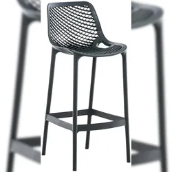 Proregal CHEFGASTRO Barhocker LIMA HxBxT 105x45x53cm Kunststoff Dunkelgrau Barstuhl