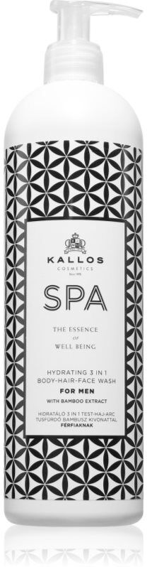 Kallos Spa Hydrating gel douche hydratant visage, corps et cheveux pour homme 500 ml