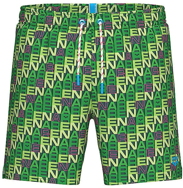 ARENA Herren Badeshorts Beach Boxer Allover grün   XL M