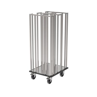 Rieber Regalwagen für Menüschale JVA, 806 x 868 x 1639 mm, umlaufender Stoßschutz
