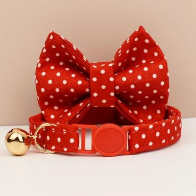 Uplift Essentials Adjustable Breakaway Bowknot Cat Collar With Safety Choke Prevention style 4 l
