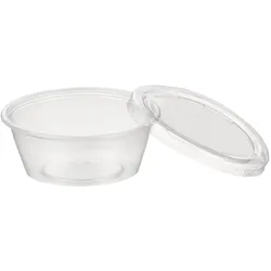 VEPATIM 100x Dressingbecher Saucenbecher  50ml transparent mit Deckel aus PP