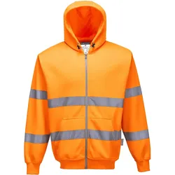 Warnschutz Kapuzen-Sweatjacke "B305" - S - Orange
