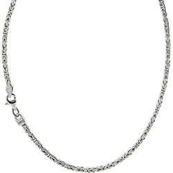 Zeeme Basic Halskette Silber 925 poliert Königskette 2,2mm breit