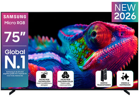 Samsung 75'' Micro RGB R85H 4K Vision AI Smart TV (2026)