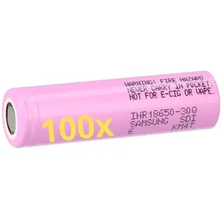 100x Samsung INR18650-30Q 18650 Akku 3,6V 3000mAh 15A