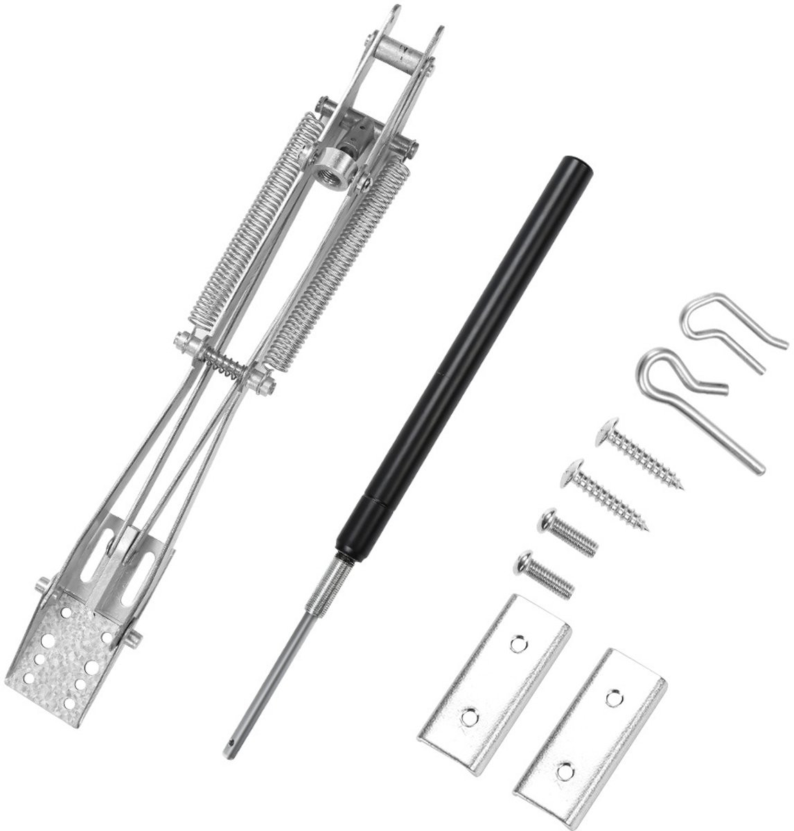 Automatische Raamopener Kas Vent Kit met 14 kg Hefkracht en Dubbele Veer in Zilver Aluminium