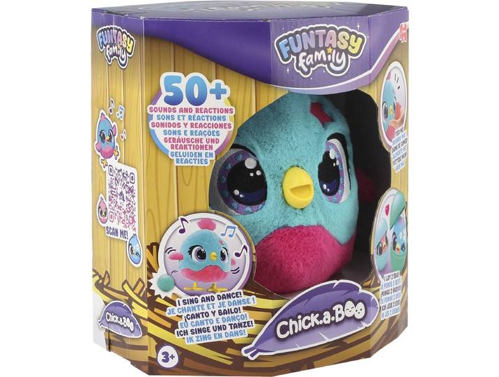 Jumbo - Funtasy Family - Chick-a-boo - Interactieve knuffel - Zingt danst legt eitjes