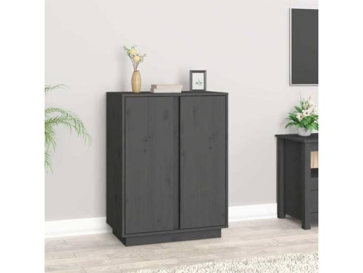HEFZGDB Sideboard mit Wandhalterung aus Massivholz Kiefer in rustikalem Design mit viel Stauraum, Klassisches Sideboard Weiß aus massivem Kiefernholz