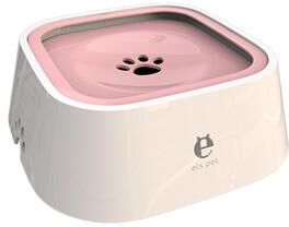 Discount Dollar Deals Anti Spill Dog Water Bowl Floating Non Wetting Pet Water Dispenser With Leak Proof Design a pink