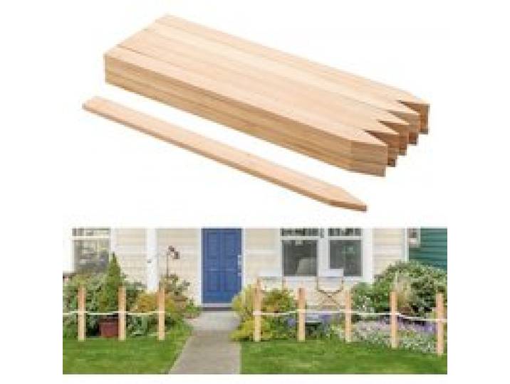 VEVOR Piquets de Clôture Jardin en Bois, Lot de 25, Poteaux Bois à Pointe 12,7 x 38,1 x 609,6 mm, Piquets pour Clôtures Anti-érosion, Délimiter les Zones de Jardin, Support de Croissance des Plantes