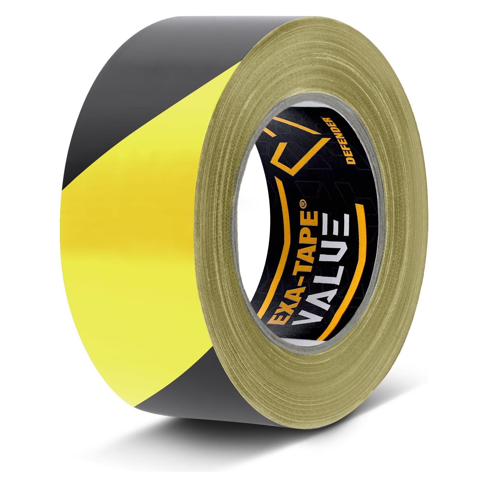 Defender EXA-TAPE VALUE BY 50 - PVC Warnband | schwarz/gelb | 50 mm x 33 m (50 mm) (DTEXAVBY50)