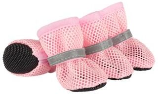 Fusion Finds Cooling Dog Boots For Summer Breathable Dog Shoes With Reflective Straps & Soft Anti Slip Soles pink xl
