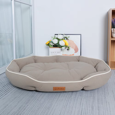 Retailers Go Large Dog Bed House, Pet Sofa Sleeping Bed For Cats, Winter Warm Dog Cushion, Big Space Dog Sofa khaki m