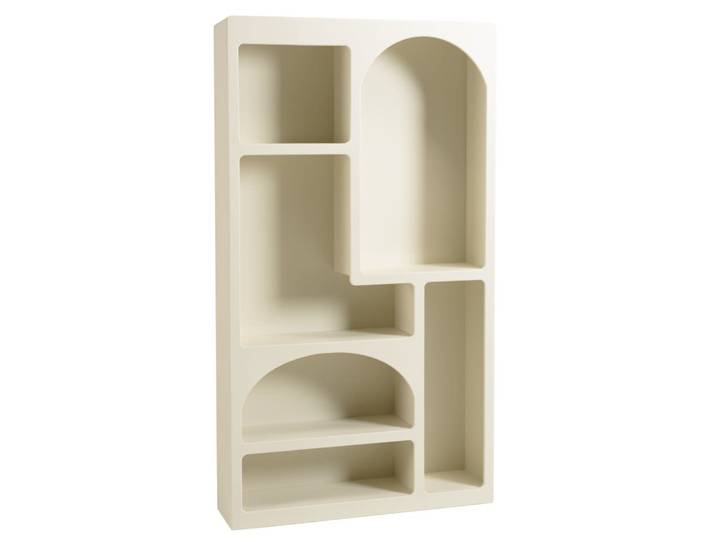 Etagère 6 niches 100x26cm en bois peint