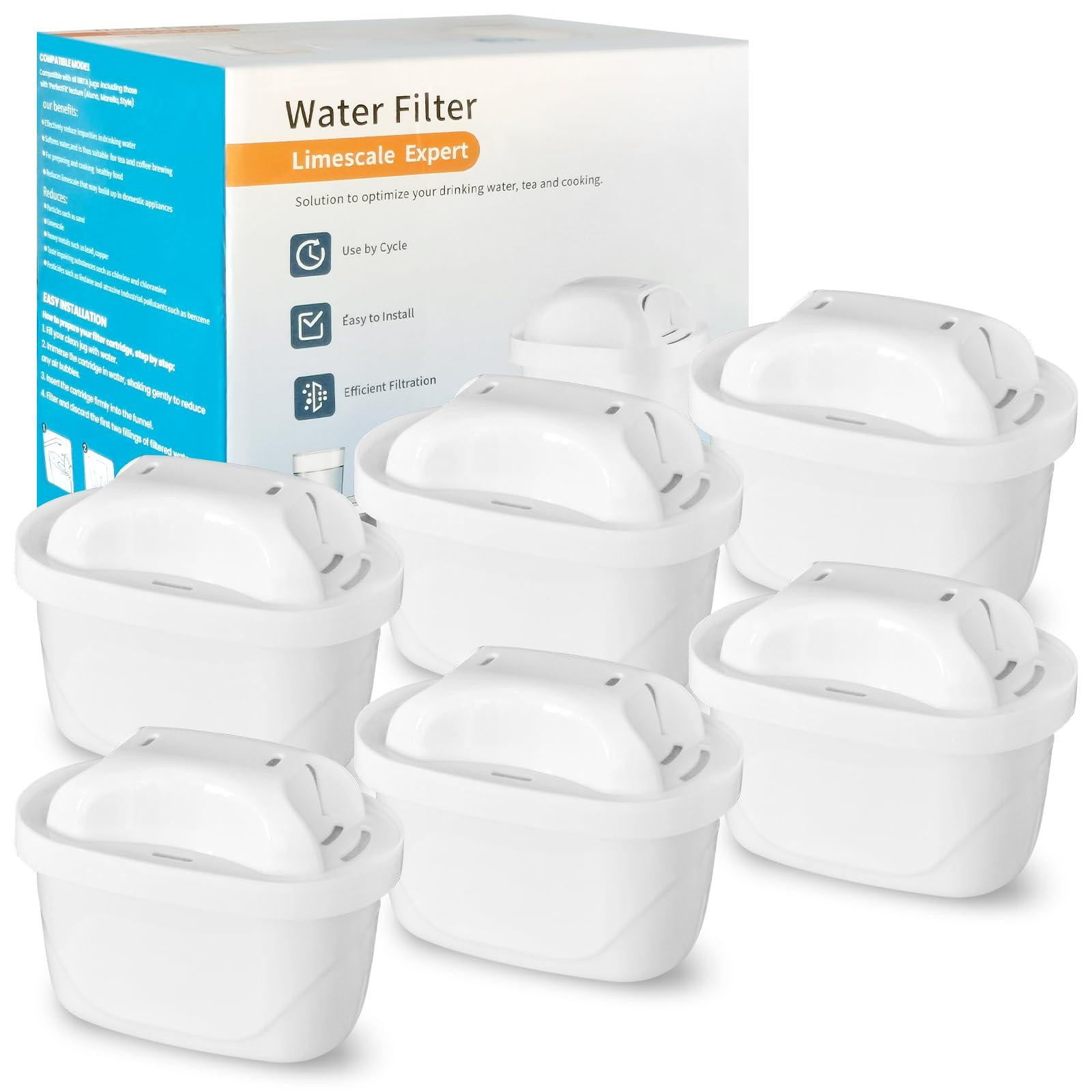 Dripio Verpakking met 6 waterfilterpatronen compatibel met Brita Maxtra+